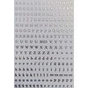 LANODO 8 Pcs Nail Stickers Alphabet 3D English (8 Colors)