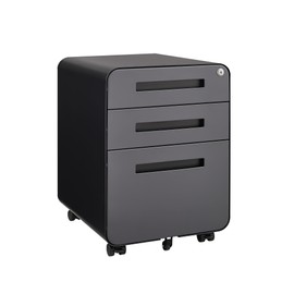 espidoo 3 Drawer File Cabinet: Mobile Locking Storage with Wheels - Heavy Duty Steel Office Organizer for Confidential Documents & Office Supplies