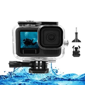 Waterproof Case for Go Pro Hero 13, Protective Underwater Diving Case Housing Shell Supports 60M/196FT Deep Diving Scuba Snorkeling with Bracket Screw Go Pro Action Accessories