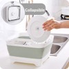 FOSJGO Collapsible Dish Basin with Drain Plug and Carry Handles