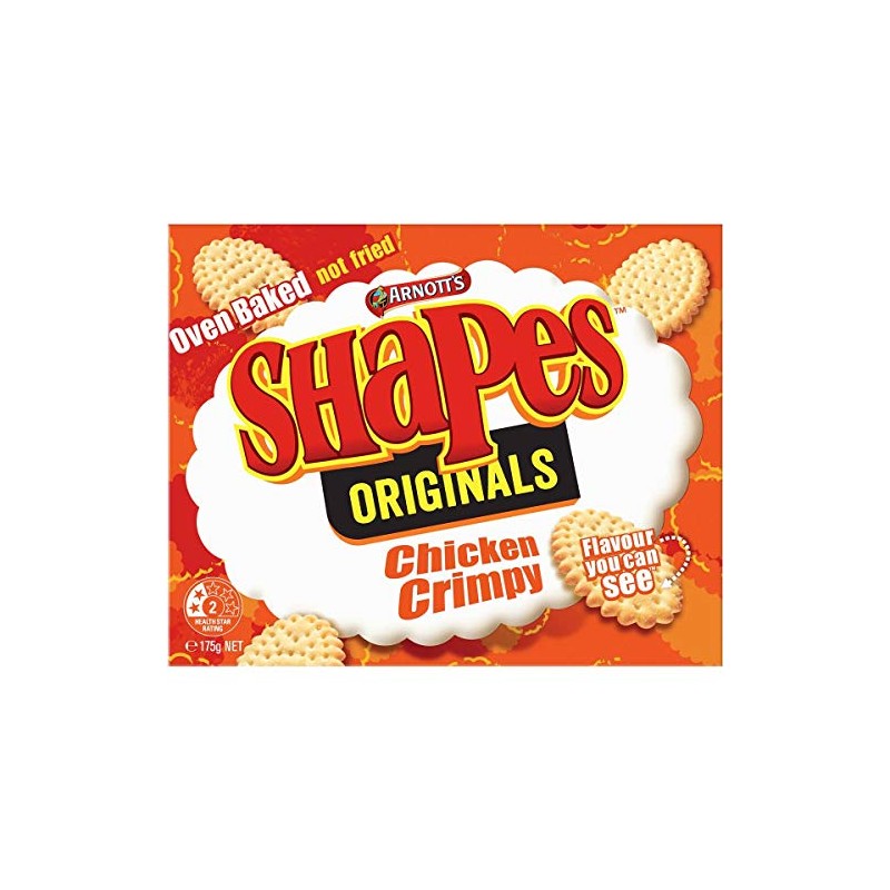 Australian Arnott's Shapes Crackers Crimpy Chicken 175g