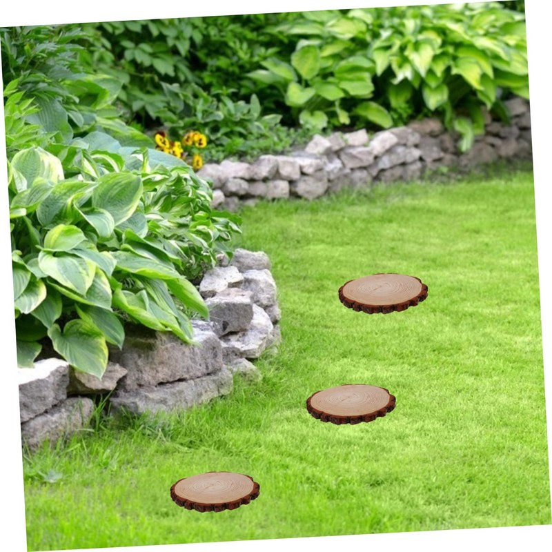 CIYODO 12 Garden Stepping Stones Outdoor Wooden Paving Artificial Stone
