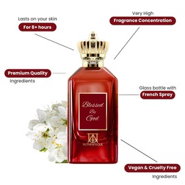 AUTHENTEQUE Blessed by God Perfumes for Women & Men – Inspired by B.accarat R.ouge - Long Lasting Arabian Unisex Fragrance - 3.4oz (100ml) – Amberwood, Saffron, Jasmine & Ambergris