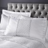 Catherine Lansfield Deco Sequin Quilted Pillow sham Pair White