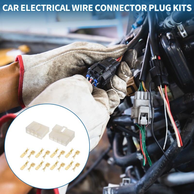 A ABSOPRO 8 Pin Car Electrical Wire Connector Plug Kits