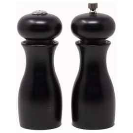 Olde Thompson 6 Caffe Wood Pepper Mill and Salt Shaker Set