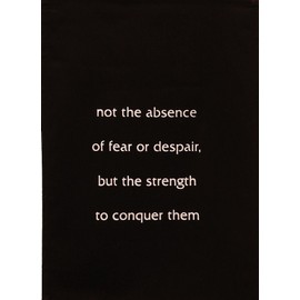 G6 Collection Inspirational Wall Decor Banner Large, Inspiring Quote Wall Hanging Scroll, Affirmation Motivational Uplifting Message Decoration, Thought Saying Tapestry Courage (Cream/Off White)