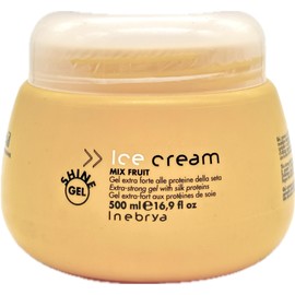 Inebrya Ice Cream Mix Fruit Extra-strong Gel with Silk Proteins 16.9 Oz"Free Starry Sexy Kiss Lip Plumping 10 Ml"