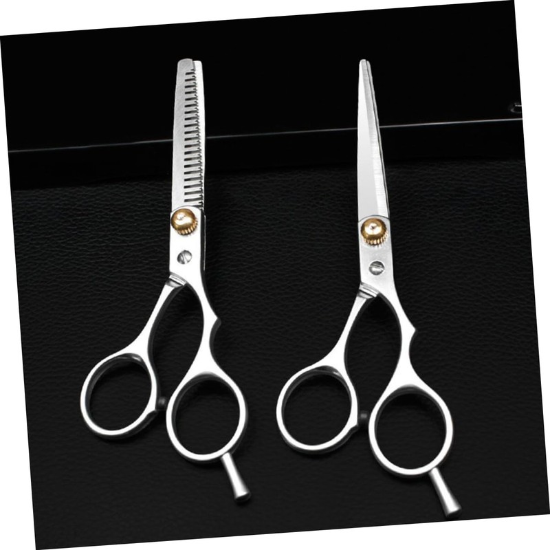 Healvian Stainless Steel Hairdressing Scissors Set 2pcs Flat Teeth Shears