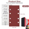 KAHEIGN 60Pcs Sanding Sheets, 40/60 /80/120 /180/240 Grits Hook and