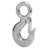 2pcs 1.5 Tons Eye Slip Hook with Safety Latch Stainless