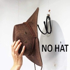 Pmsanzay Cowboy Hat Rack Hat Holder Hat Organizer Hat Display Hat Hooks Hat storage Hat Wall Mount - Easy to Install - Screws Included - Easily Adjustable - Fit Any Hat - 2 Pack