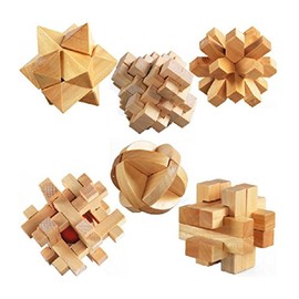 ULT-unite3D Wooden Cube Brain Teaser Puzzle