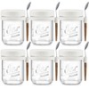 LANDNEOO 6 Pack Overnight Oats Containers with Lids and Spoons,