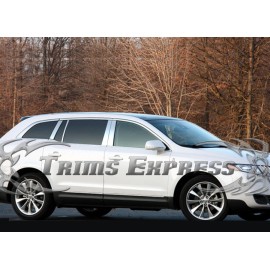 Made in USA - Trims Express 2010-2019 Lincoln MKT 8Pc Chrome Pillar Post - w/Cutout Trim Stainless Steel