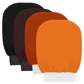 4 PCS Exfoliating Gloves, Exfoliation Scrubbing Mitt Deep Body Exfoliating Glove Dead Skin Remover Shower Body Scrub Gloves for Women and Men, 4 Color