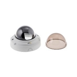AXIS 5700-911 Dome kit for AXIS P3346-V and P3367-V as spare part. Includes a clear bubble, mounted on a zinc alloy dome cover and a separate smoked b