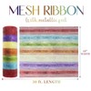 MEEDEE Rainbow Deco Mesh 10 Inch Rainbow Mesh Ribbon Fabric