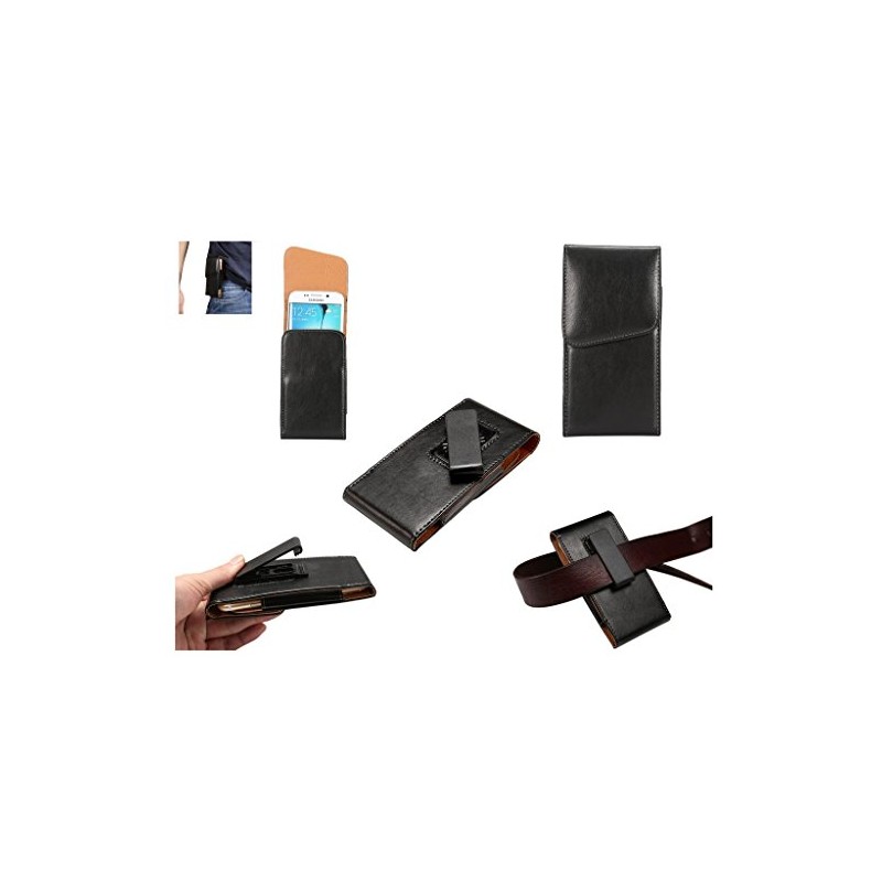 DFV mobile - Magnetic Leather Executive Case Belt Clip Rotary