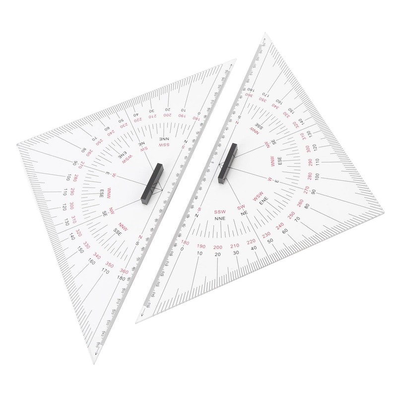 Acrylic Marine Triangle Clear Isosceles Triangle Ruler, Chart Drawing Triangle