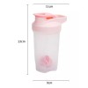 botella para gym Vaso Shaker Mezclador Con Bola Proteína Gym