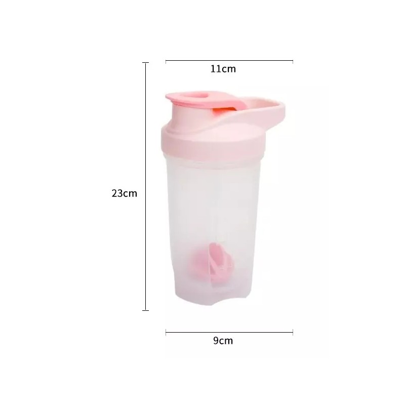 botella para gym Vaso Shaker Mezclador Con Bola Proteína Gym