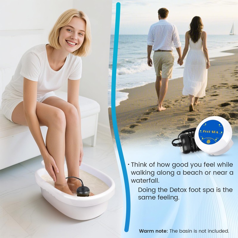 LeCaung Ionic Foot Bath Detox Machine, Portable Ionic Detox Foot