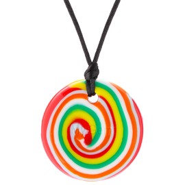 Button Sensory Chew Necklace - (Multi-Colour)