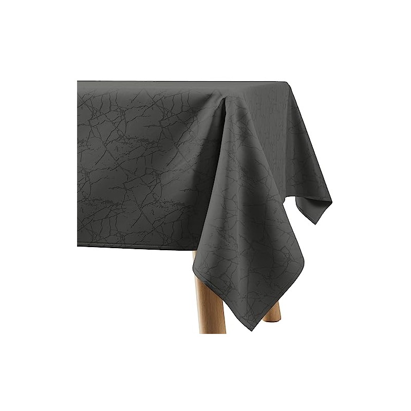 Filumi Tablecloth 120 x 180 cm Grey Washable for Indoor