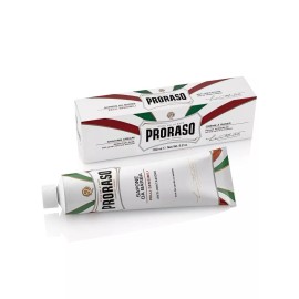 PRORASO White For Sensitive Skin  Coarse Beard Shaving Cream Oatmeal Green Tea