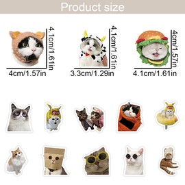 Pack of 100 Funny Cat Stickers Set, Cute Cat Stickers, Vinyl Stickers, Aesthetic Stickers, for Cat Lovers, Water Bottles, Scrapbook, Phone