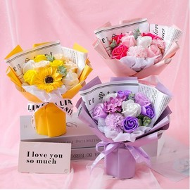 SCAMPER Soap Flower, Birthday Gift, Popular Bouquet, Artificial Flowers, Gift, Dry Flowers, Interior Decoration, Wedding Anniversary, Recitals, Respect for the Aged Day, Mother's Day, Retirement, Grandmother, Girlfriend, Farewell Party, Bouquet Gift, Ann