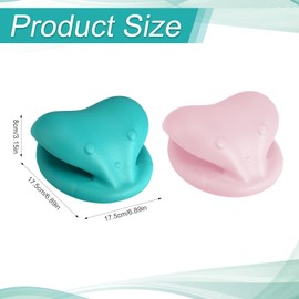 Lyreh 2pcs Hair Washing Neck Pillows, Portable Ergonomics Sink Hair Washing Neck Support for Kids Suitable for Home Sink Bathtub Salon Studio (Pink, Green)