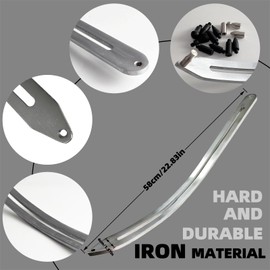 NIUVOCY Big Size Dent Rods, Paintless Car Dent Removal Tool,Front Fender Damage Repair, Curved Rod Crowbar,Hook Rods Tools Kit