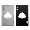 XSAJU Bottle Opener, Stylish Playing Cards, Set of 2, Spade Ace, Card Type, Bottle Lid Opener, Black, Silver