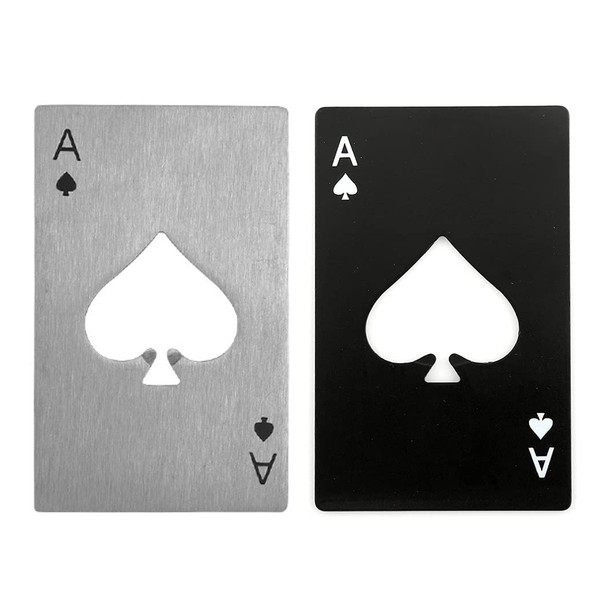 XSAJU Bottle Opener, Stylish Playing Cards, Set of 2, Spade
