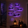 LED 3D Halloween Bat Wall Decorations – Light-Up Bendable Flying