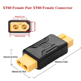 Antianxia 2Pcs New Upgraded XT60 Connector XT60 Female to XT60 Female Connector Wireless Adapter for RC LiPo FPV NiHM Battery ESC etc XT60 Port Conversion