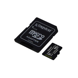 Kingston Canvas Select Plus microSD Card SDCS2/64 GB Class 10 (SD Adapter Included)