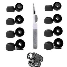 [8 Pairs] Replacement Ear Tips for Ltinist BX27, with 3 in 1 Cleaner Kit, Silicone Ear Tips (XS/S/M/L)
