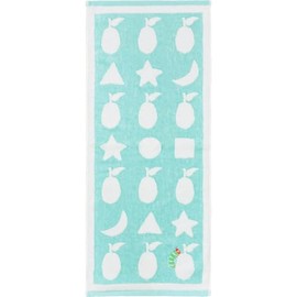 Hayashi FP433201 Face Towel, Approx. 13.0 x 31.5 inches (33 x 80 cm), Harapeko Aomushi, Shape, Blue