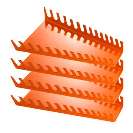 Reniteco 52 Pack Metal Wrench Organizers - Premium Wrench Holder Trays, Wall-Mounted Storage Solutions for Efficient Wrenches Organization(4 Orange)