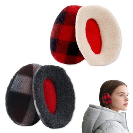 Ohrenschützer ohne Bügel Winter Ohrwärmer Set 1 Paar Schwarz Weich Faltbar für Outdoor Aktivitäten Hüte Helme geeignet