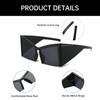 YAMEIZE Trendy Oversized Cat Eye Sunglasses - Fashion Square UV400