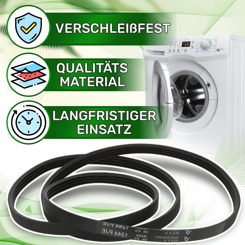 V-belt washing machine for drum Poly-V 1244 PJE 4 with