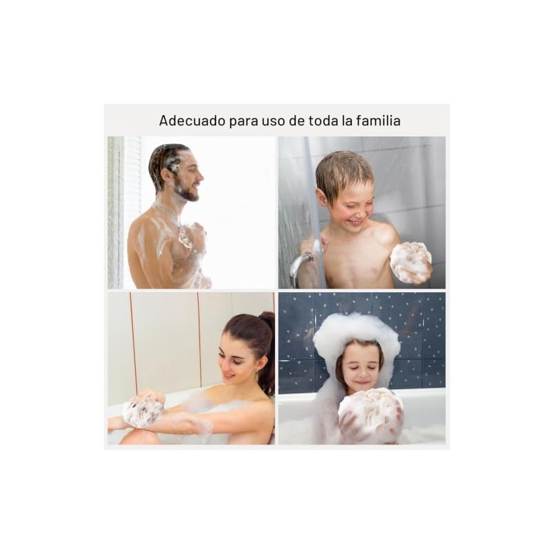 Fishent Esponja de Baño de Lufa, Paquete de 3 Esponjas