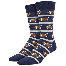 Socksmith Men's Crew Socks Thanksgiving Football Turkey
