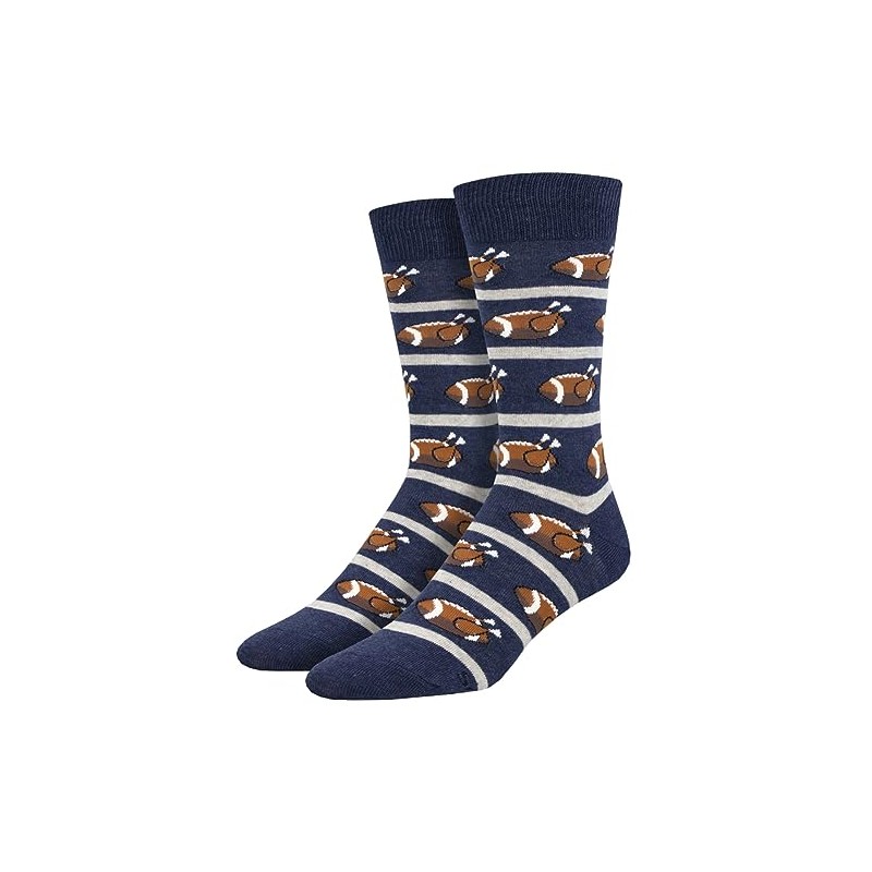 Socksmith Men's Crew Socks Thanksgiving Football Turkey