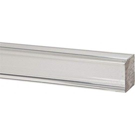 Acrylic Extruded Square Rod, Clear, 3/4" (0.75") Square x 24" Length, Pack of 2