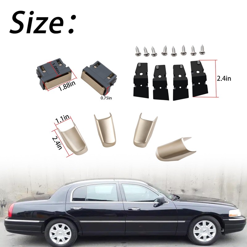 XYgdhqpt 2PCS Front Armrest Lid Latch Console Lock and Pull